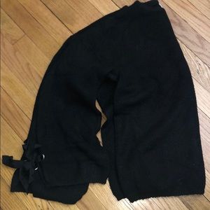 Dark Gray Bongo Sweater with Tie Bell Sleeve